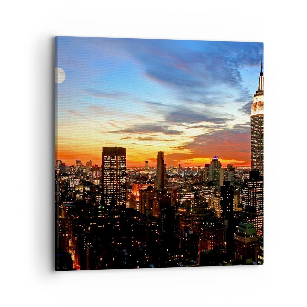 Tablou pe pânză - O noapte americană luminoasă - 70x70 cm