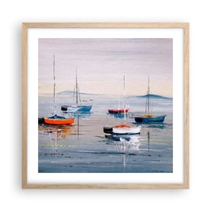 Poster în ramă de stejar deschis - O odihnă binemeritată - 50x50 cm