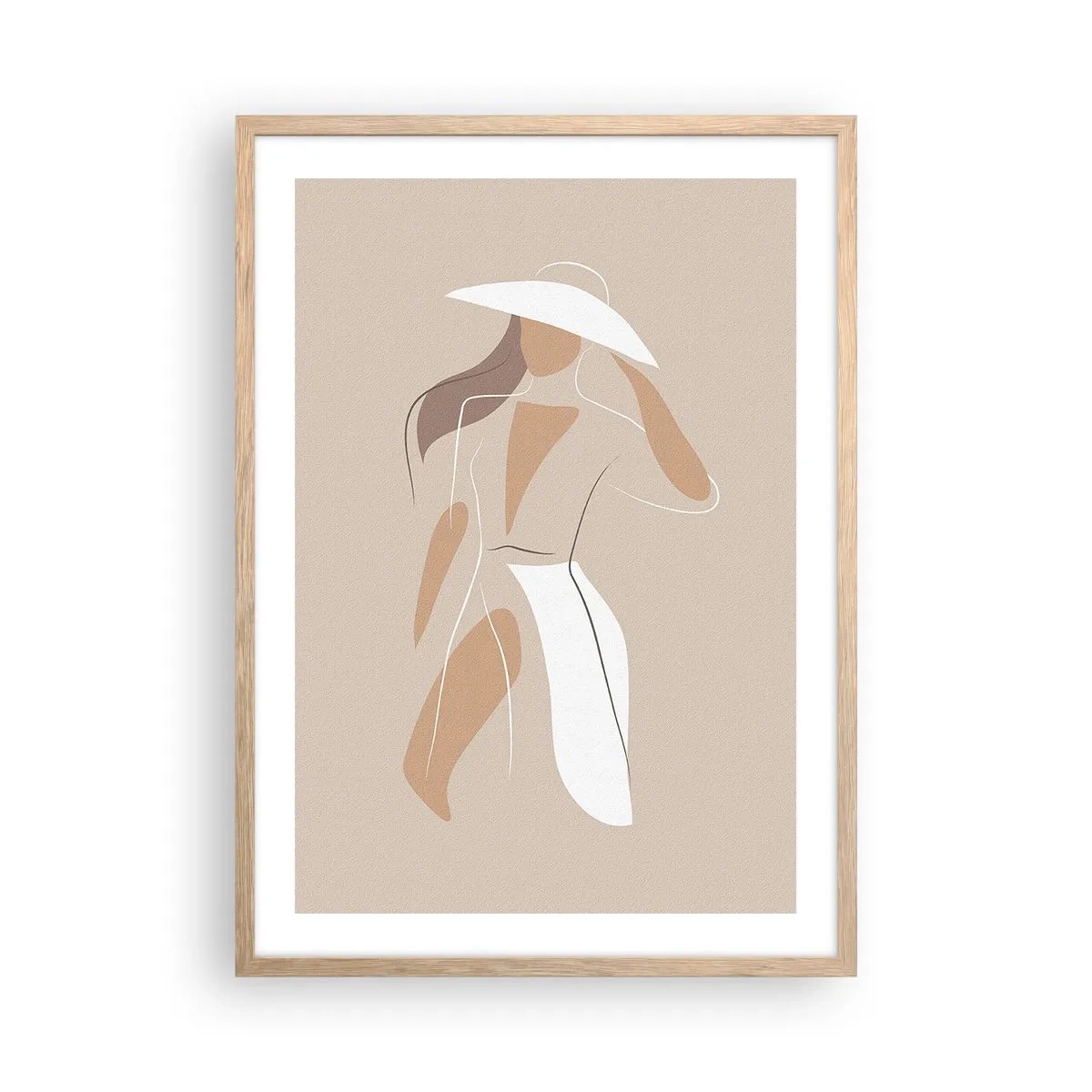 Poster în ramă de stejar deschis - Moda este distractivă - 50x70 cm