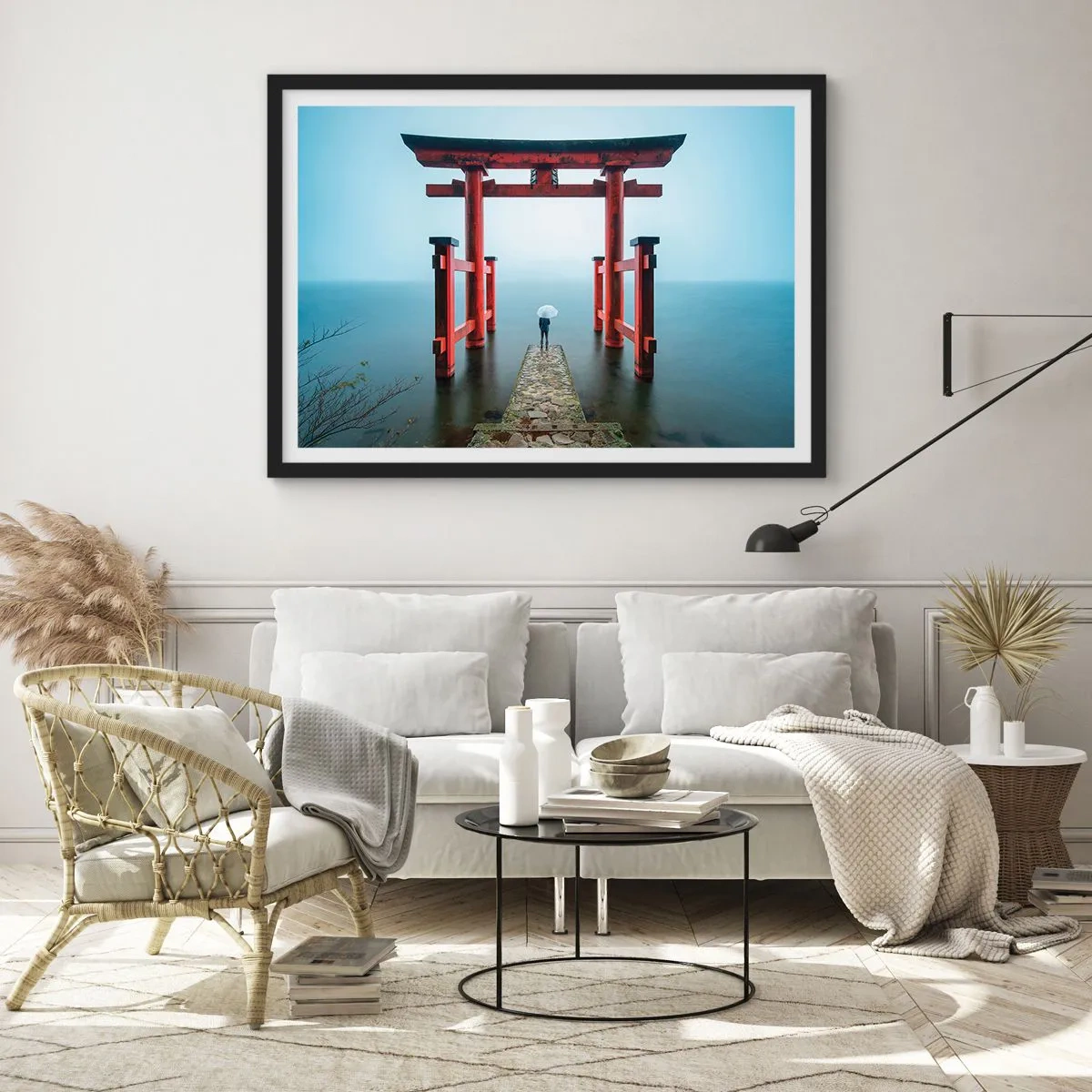 Poster în ramă neagră - Reverie japoneză - 70x50 cm