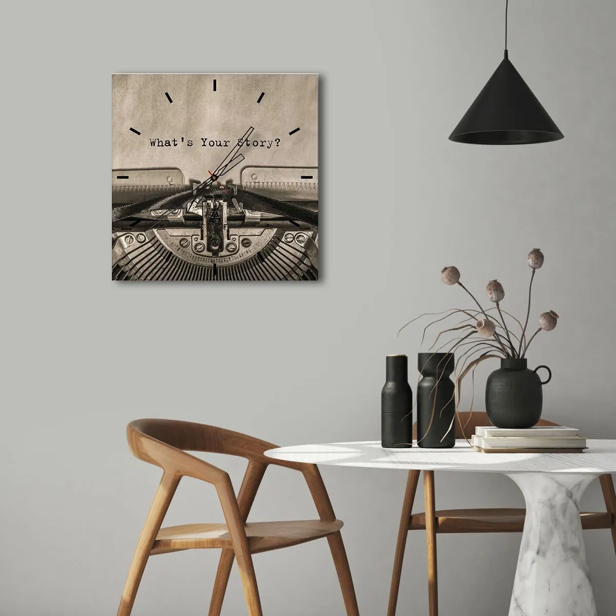 Ceas de perete - Ceas pe sticlă - Spune-mi - 30x30 cm