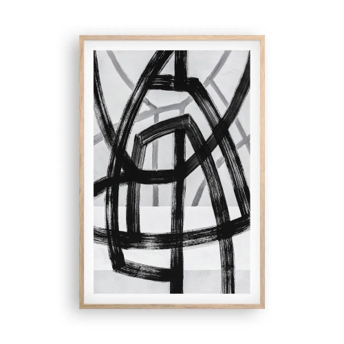 Poster în ramă de stejar deschis - Construind adâncimea - 61x91 cm
