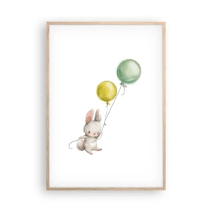 Poster în ramă de stejar deschis - Voi zbura și eu! - 70x100 cm