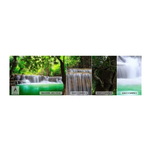 Mostră tapet autocolant Deluxe Sticker - Cascada verde - Peisaj, Cascadă, parc național - 100x30 cm