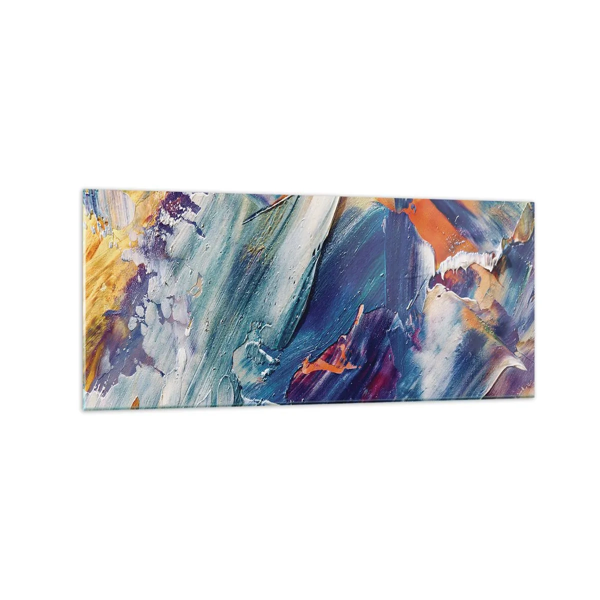 Tablou pe sticlă - Confuzie de culori - 120x50 cm