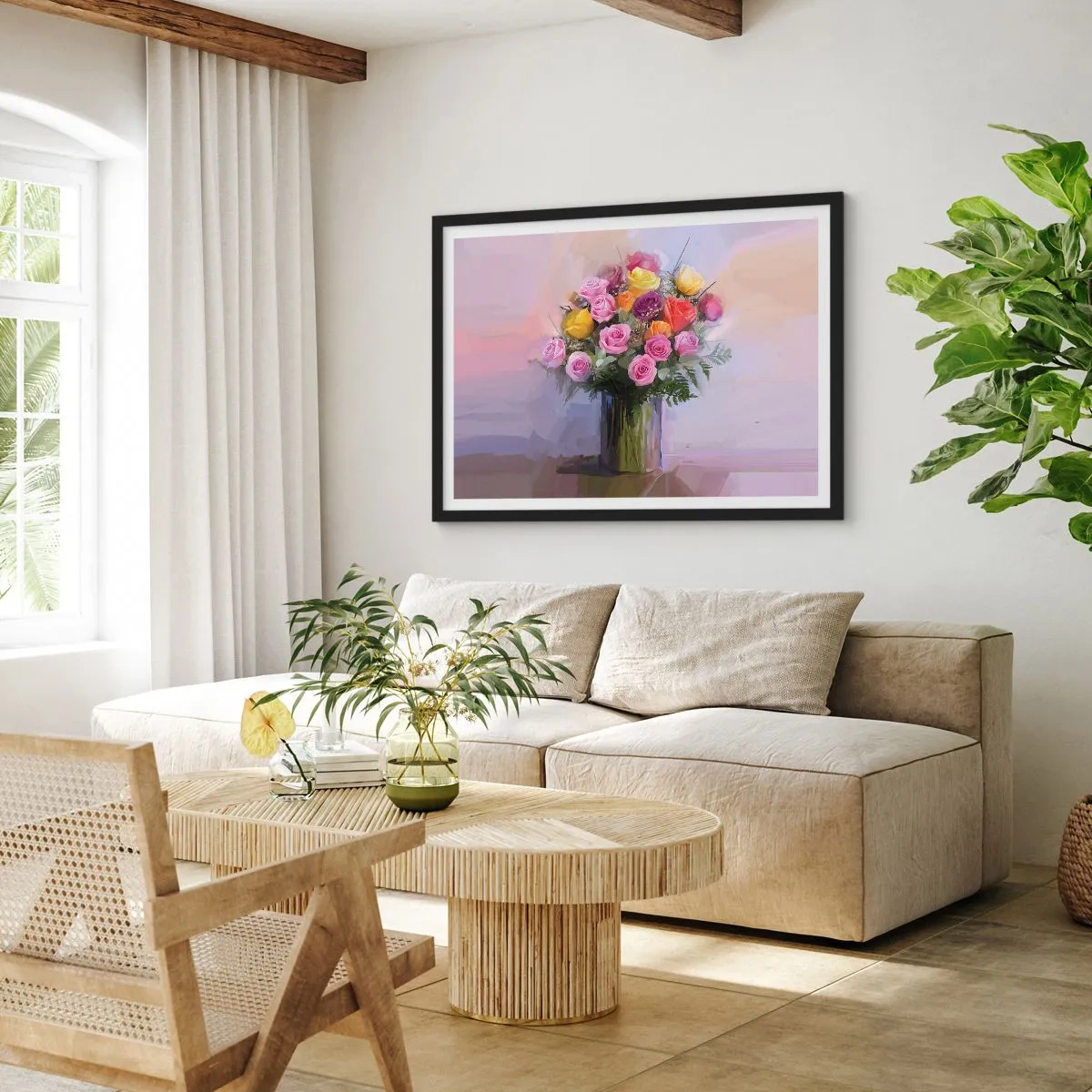 Poster în ramă neagră - Frumusețe reținută - 70x50 cm