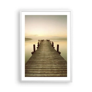 Poster în ramă albă - Înainte de răsărit, zori, lumină - 50x70 cm