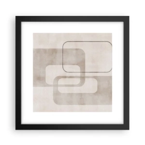 Poster în ramă neagră - Fuga geometrică - 30x30 cm