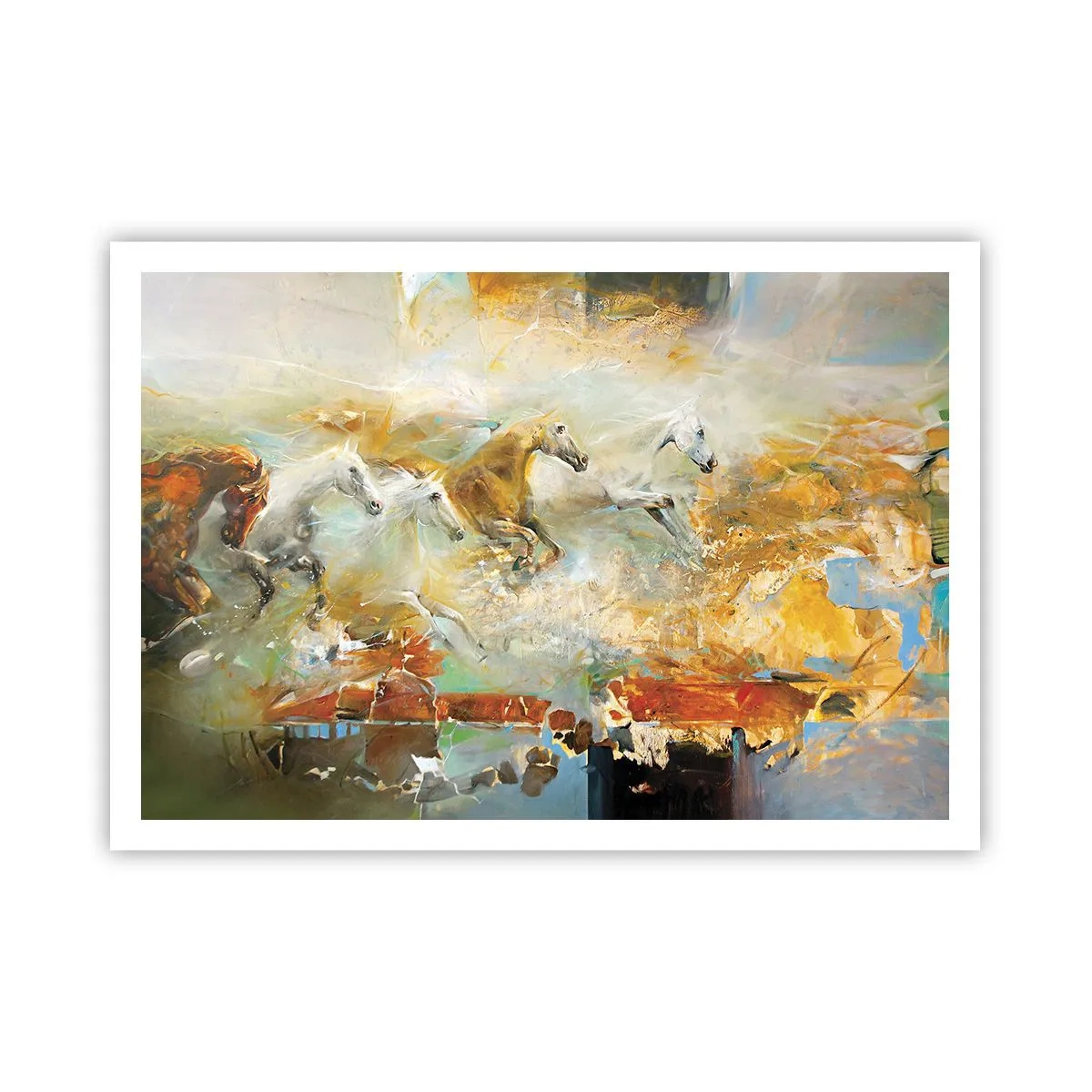Poster - Galopând prin lumină - 100x70 cm