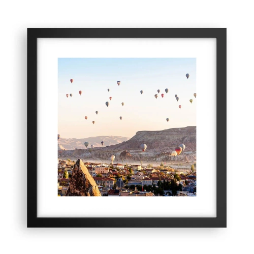 Poster în ramă neagră - Ca niște nave pe cer - 30x30 cm