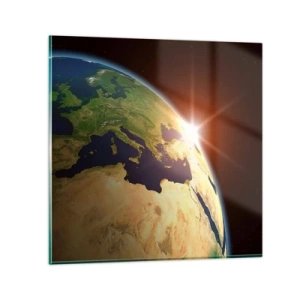 Tablou pe sticlă - Răsărit de soare - 30x30 cm