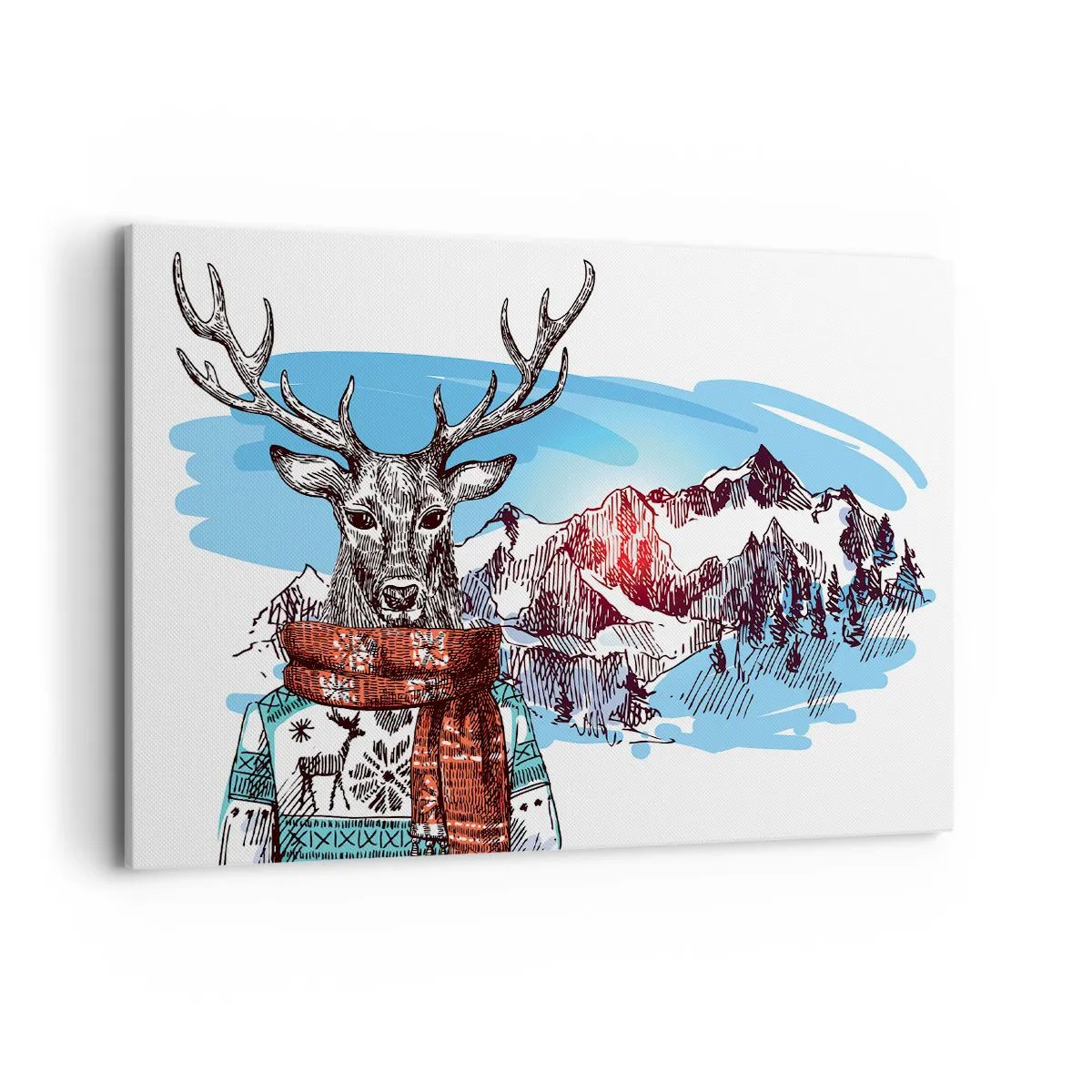 Tablou pe pânză - Nici măcar un cerb nu îngheață  - 100x70 cm