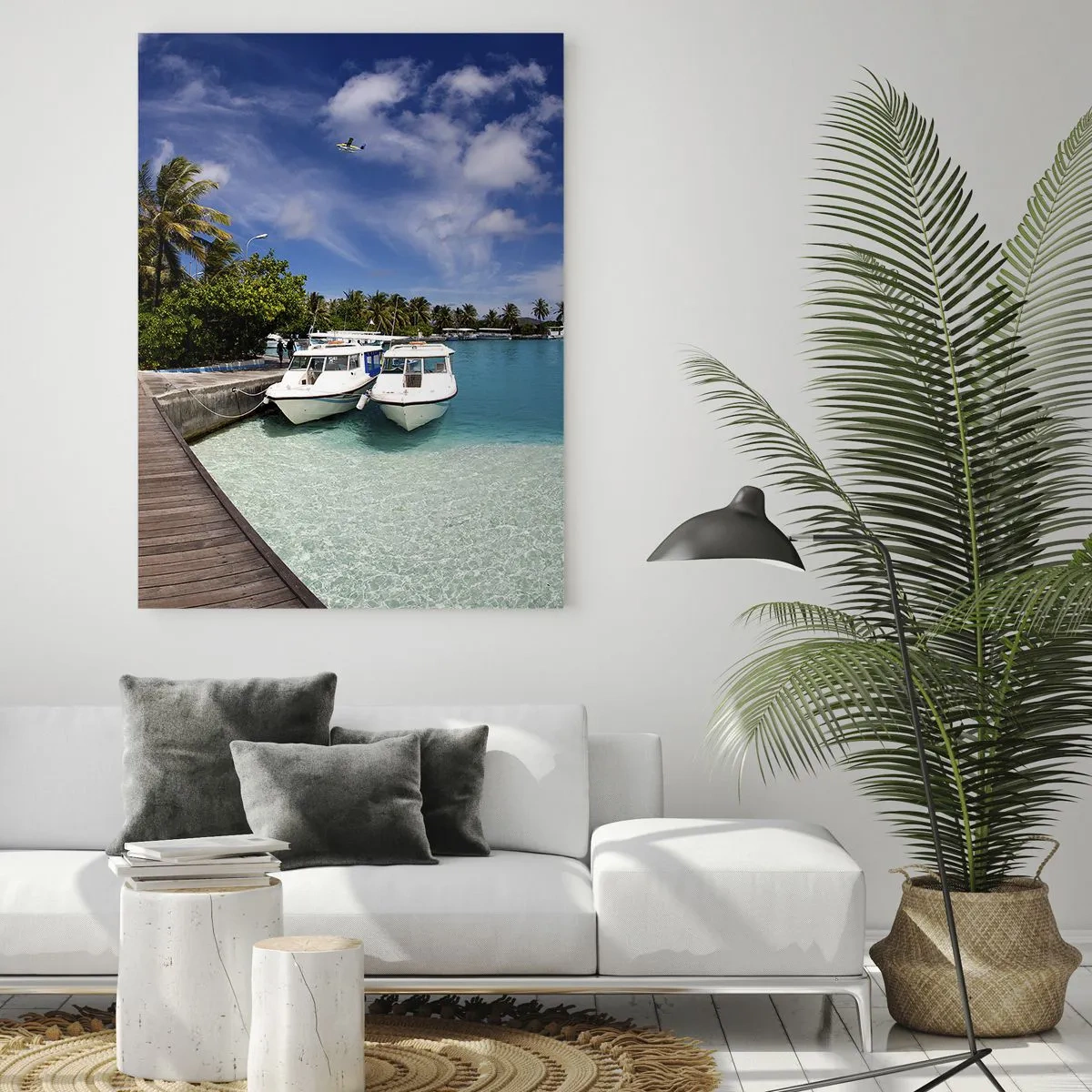 Tablou pe sticlă - Și totuși paradisul există - 50x70 cm