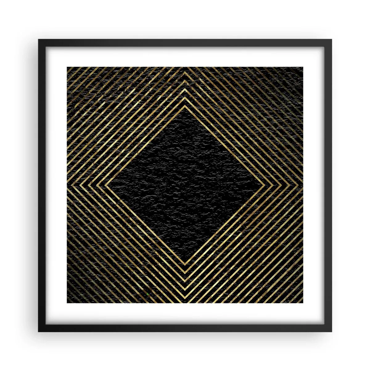 Poster în ramă neagră - Geometrie în stil glamour - 50x50 cm