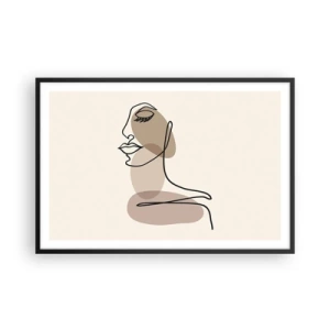 Poster în ramă neagră - O anumită linie de frumusețe - 91x61 cm