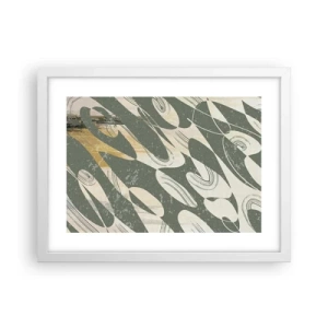 Poster în ramă albă - Abstracție ritmică - 40x30 cm