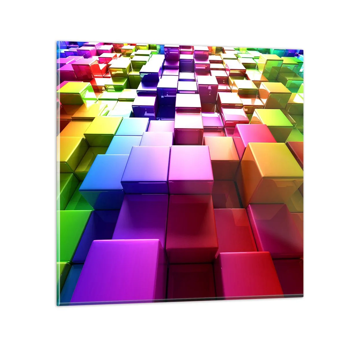 Tablou pe sticlă - Op-art împreună ca o echipă - 40x40 cm