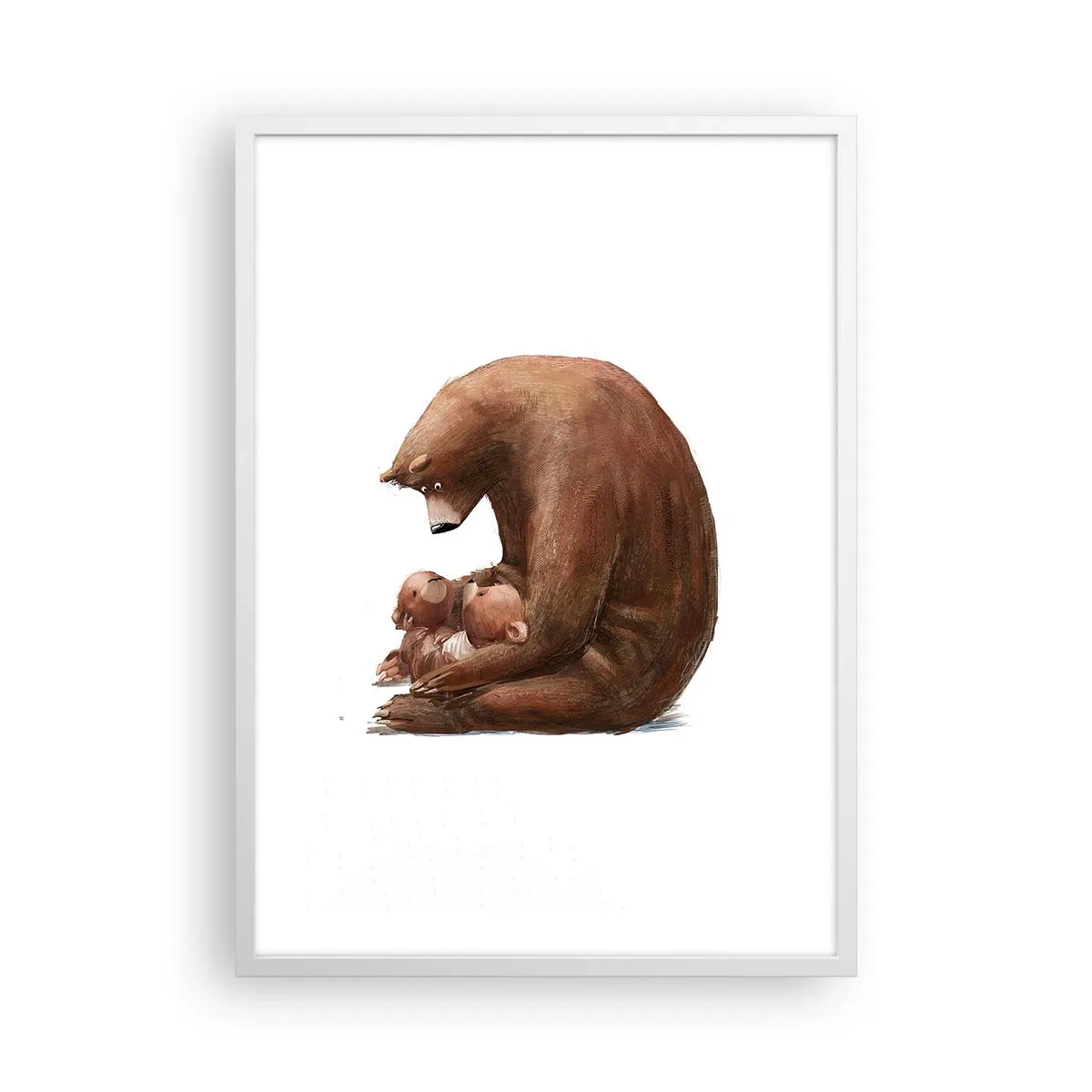 Poster în ramă albă - Vise plăcute, copii - 50x70 cm