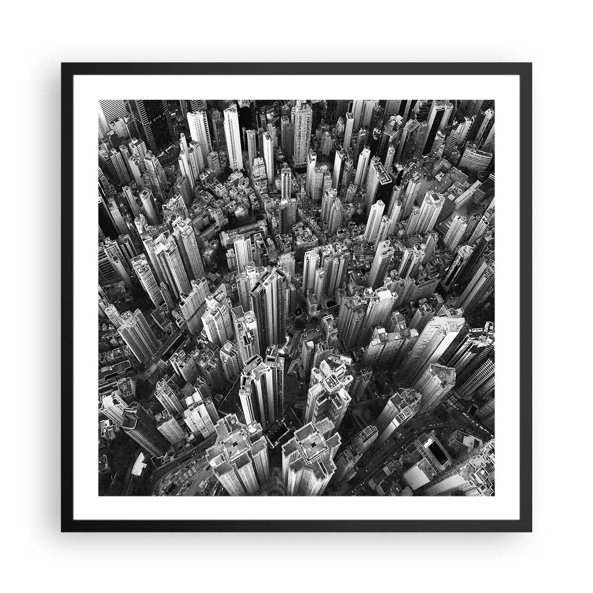 Poster în ramă neagră - Din ce în ce mai sus - 60x60 cm