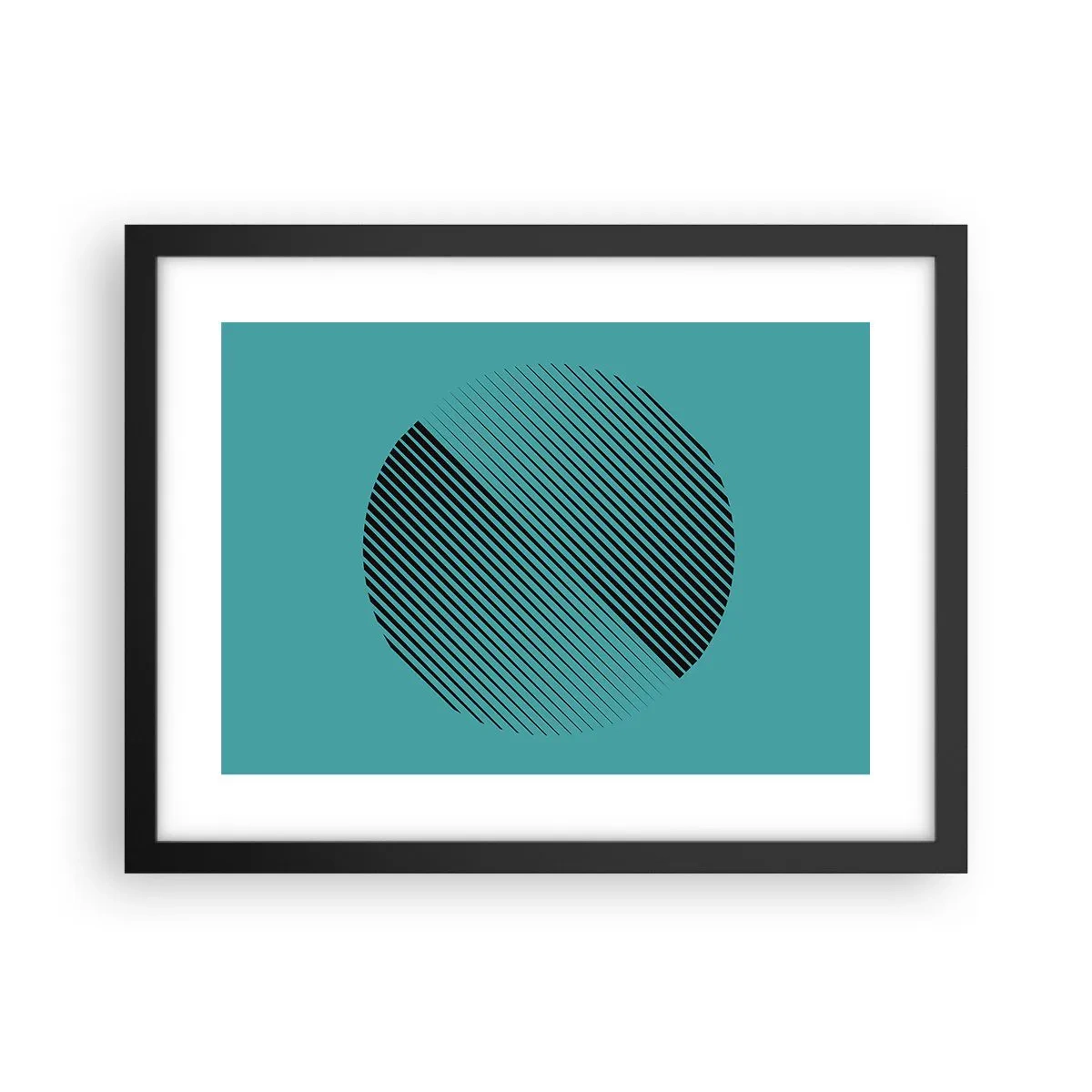 Poster în ramă neagră - Cercul - o variație geometrică - 40x30 cm