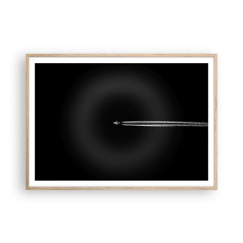 Poster în ramă de stejar deschis - Într-o altă dimensiune - 100x70 cm