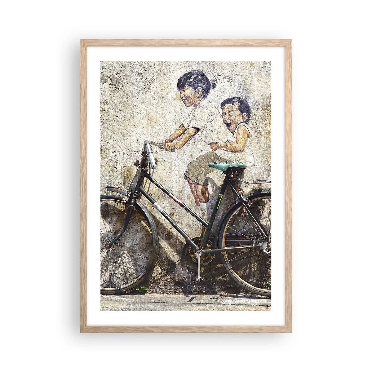 Poster în ramă de stejar deschis - Adevărat sau fals? - 50x70 cm