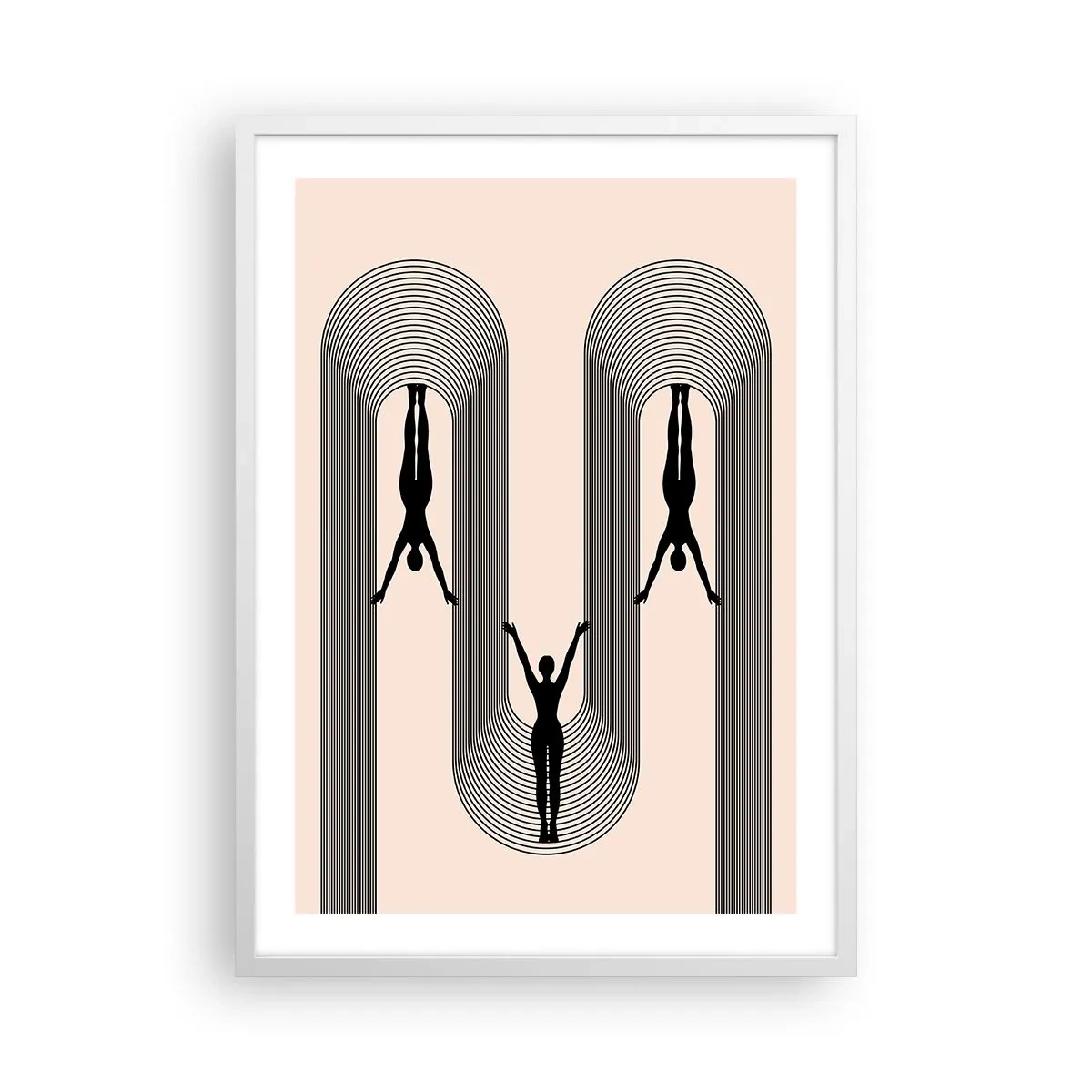 Poster în ramă albă - Cu susul în jos - 50x70 cm