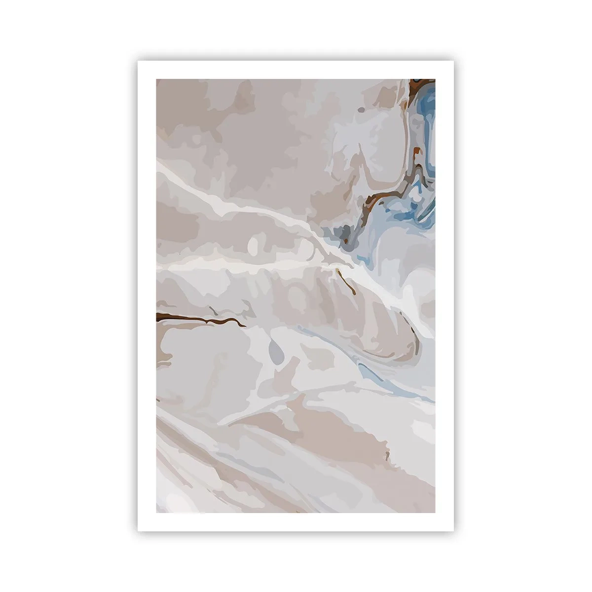 Poster - Meandre albastre sub alb - 61x91 cm