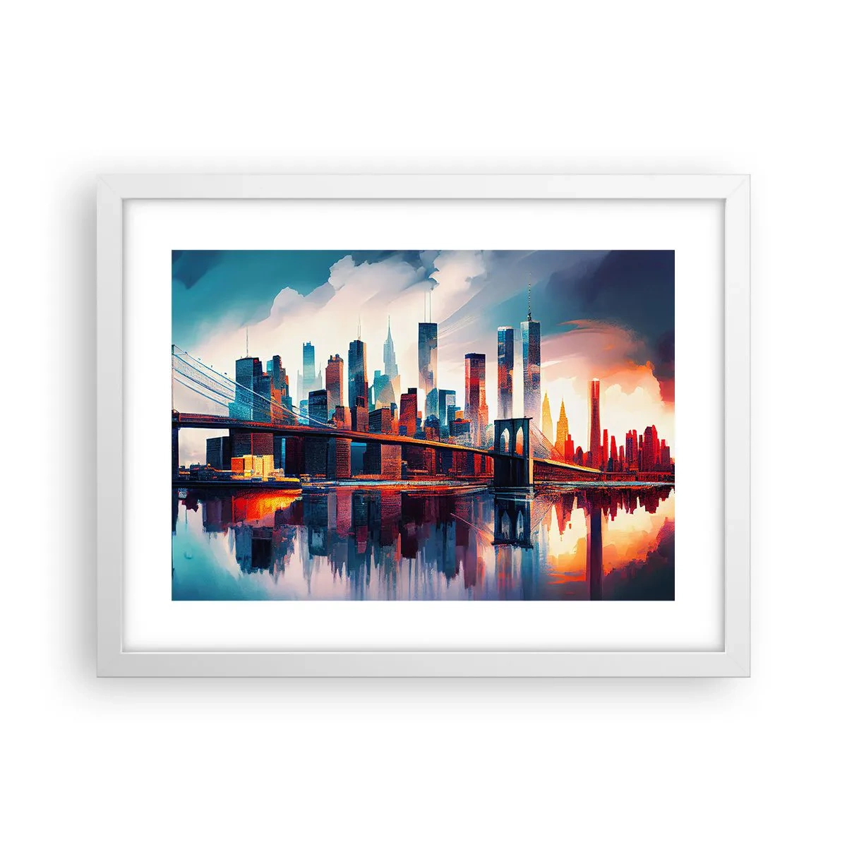 Poster în ramă albă - New York fenomenal - 40x30 cm