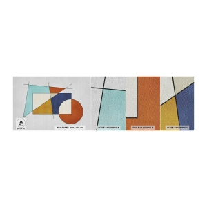 Mostră tapet Premium Canvas - Abstracție: distracție modernistă - Geometric, Modern, Minimalism - 100x30 cm