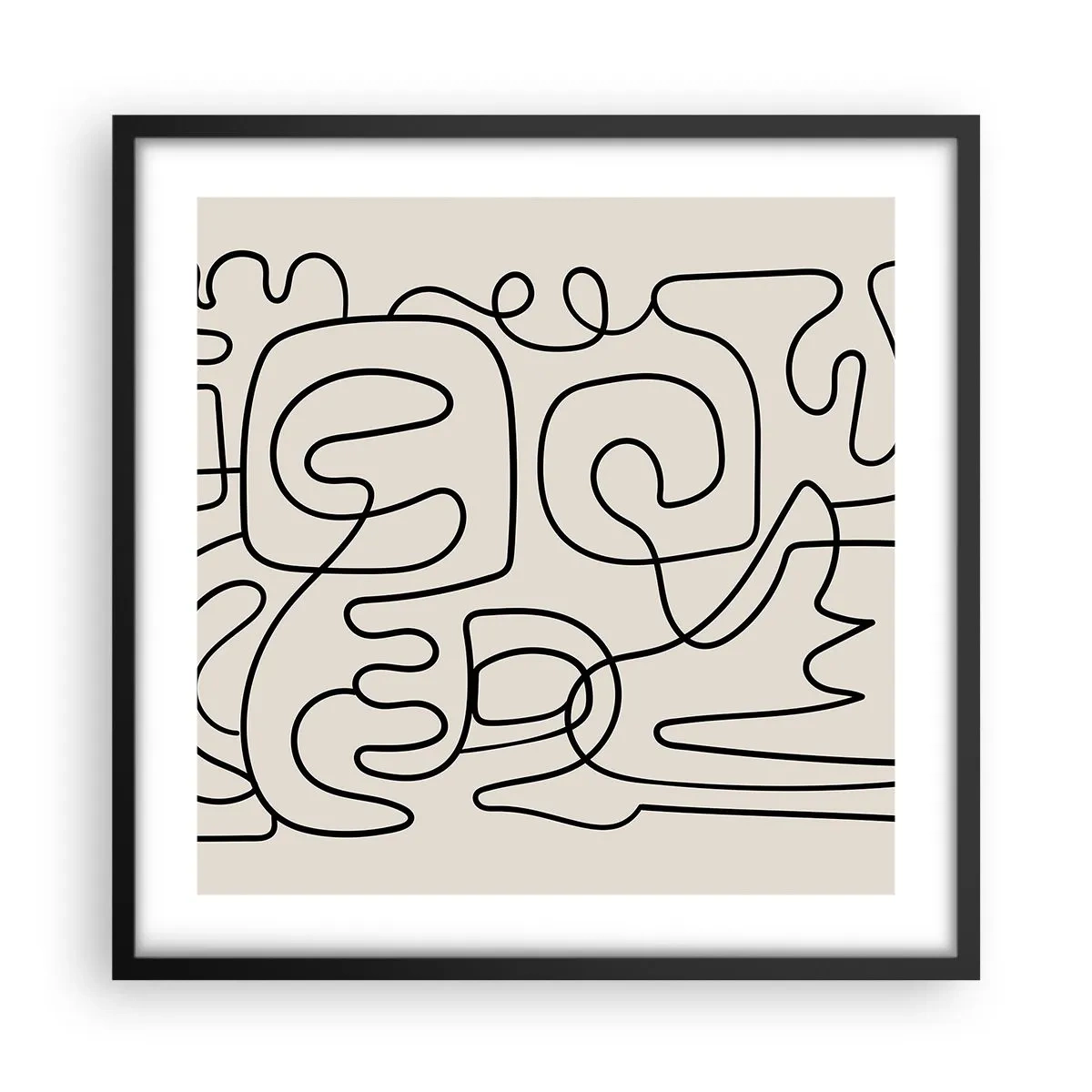 Poster în ramă neagră - Pe traseu - 50x50 cm