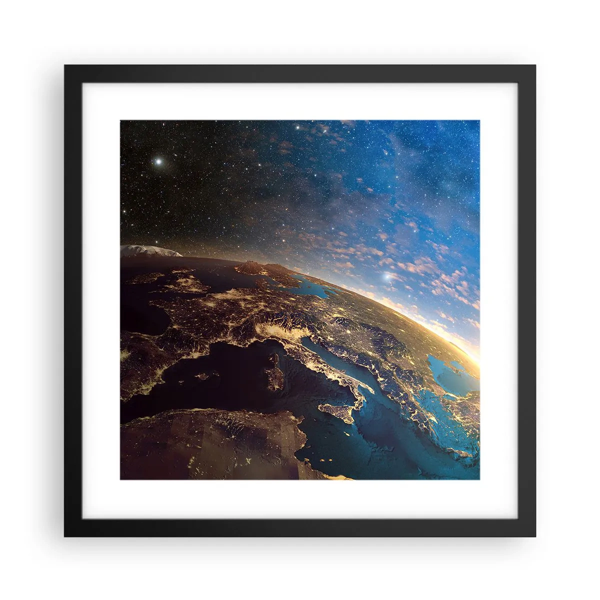 Poster în ramă neagră - Să ne privim de la distanță - 40x40 cm