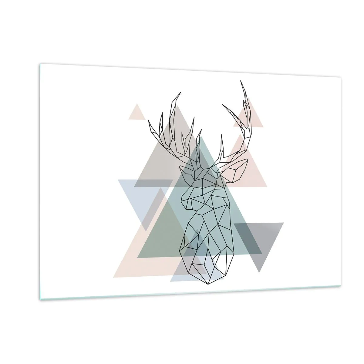 Tablou pe sticlă - Într-o pădure geometrică - 120x80 cm