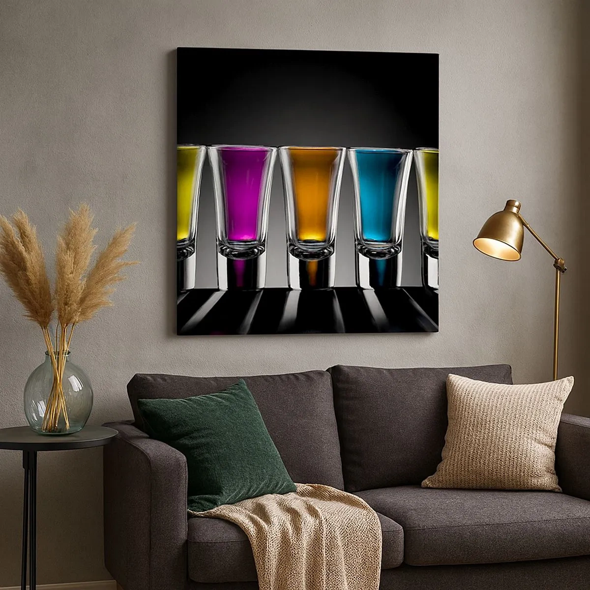 Tablou pe pânză - Culori de bucurie - 30x30 cm