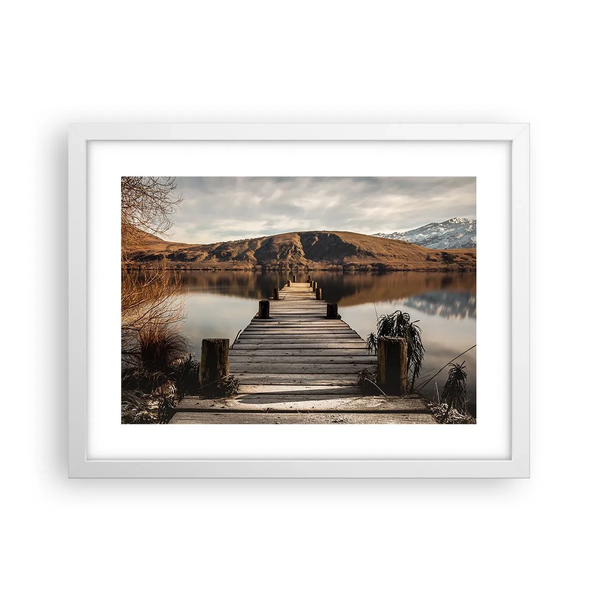 Poster în ramă albă - Peisaj în tăcere - 40x30 cm