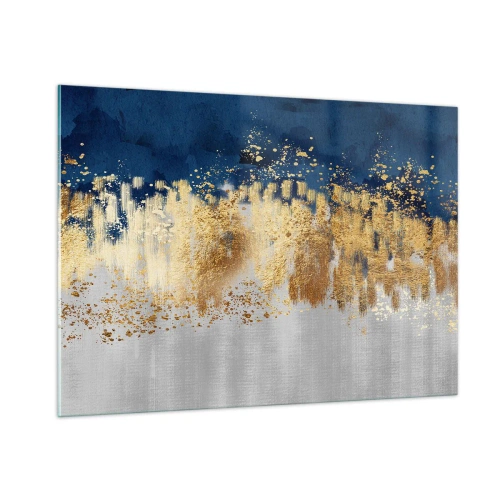 Tablou pe sticlă - Compoziție modernă cu bliț - 100x70 cm