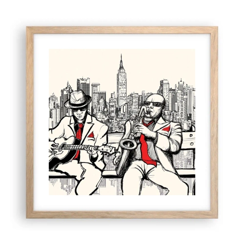 Poster în ramă de stejar deschis - Improvizație la New York - 40x40 cm