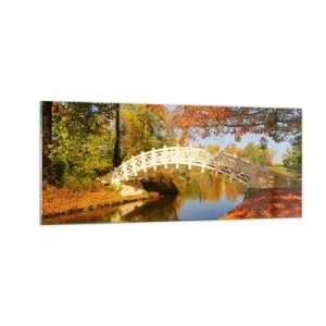 Tablou pe sticlă - Pe podul alb al suspinelor - 100x40 cm