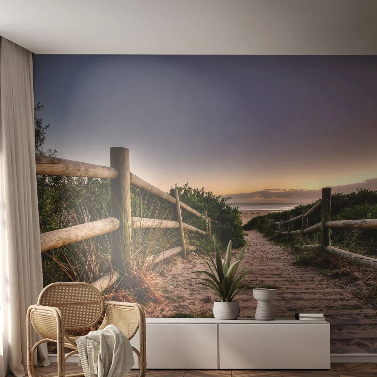 Fototapetă personalizată Premium Sand - Deja se vede ținta - Peisaj, plajă, Mare
