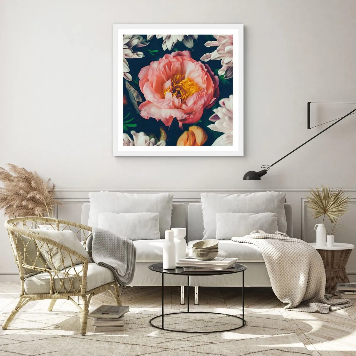 Poster în ramă albă - Cu splendoare barocă - 40x40 cm