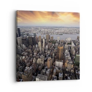 Tablou pe pânză - Inima care bate în timpul nostru - 40x40 cm