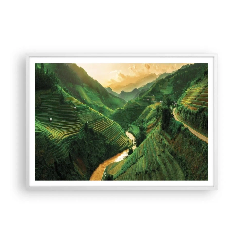 Poster în ramă albă - Valea vietnameză - 100x70 cm