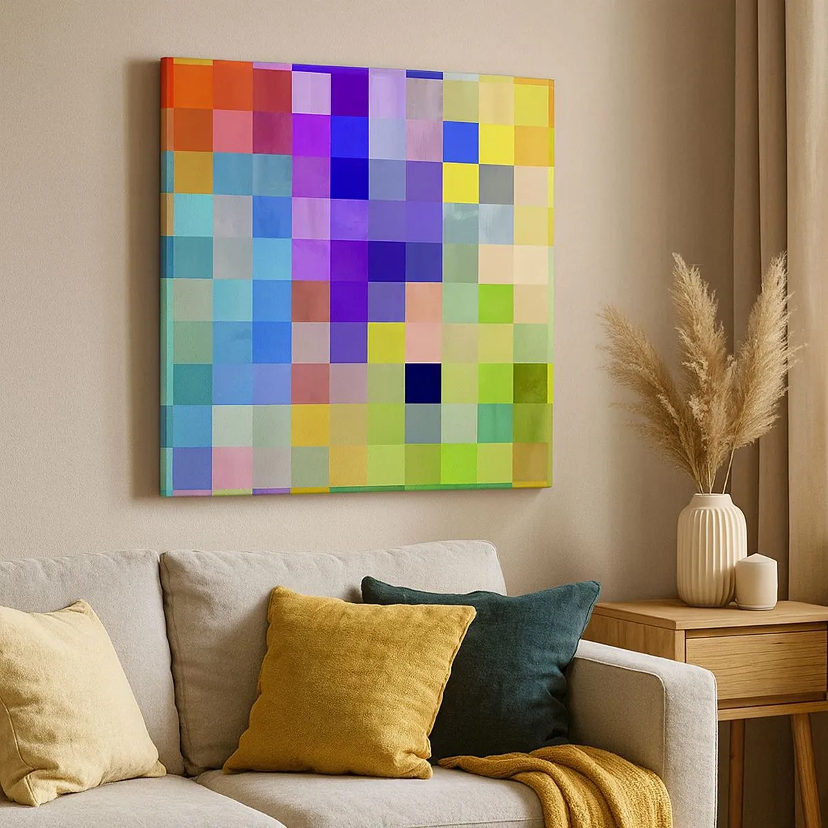 Tablou pe pânză - Fiecare diferit, toate sunt egale - 30x30 cm