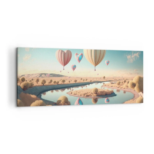 Tablou pe pânză - Iubirea ne înalță - 100x40 cm
