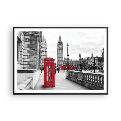Poster în ramă neagră - Fără îndoială, Londra - 100x70 cm