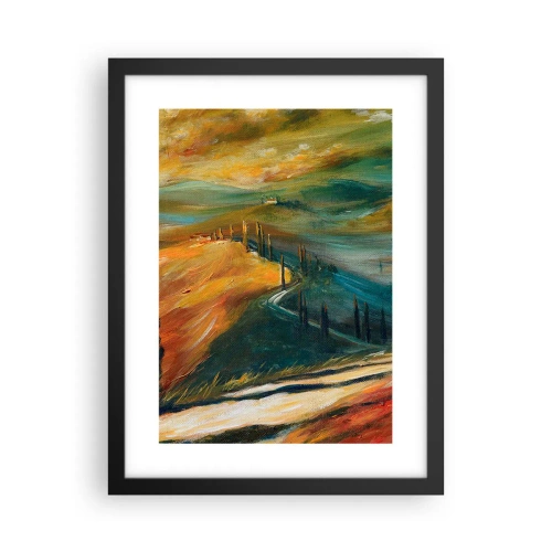 Poster în ramă neagră - Peisaj toscan - 30x40 cm