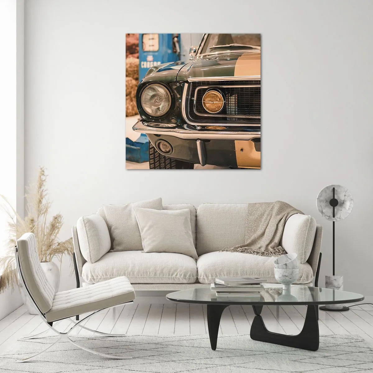 Tablou pe sticlă - Întâlnire cu o legendă - 50x50 cm