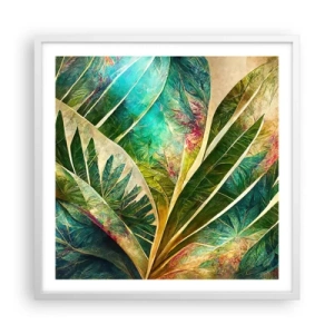 Poster în ramă albă - Culorile tropicelor - 60x60 cm