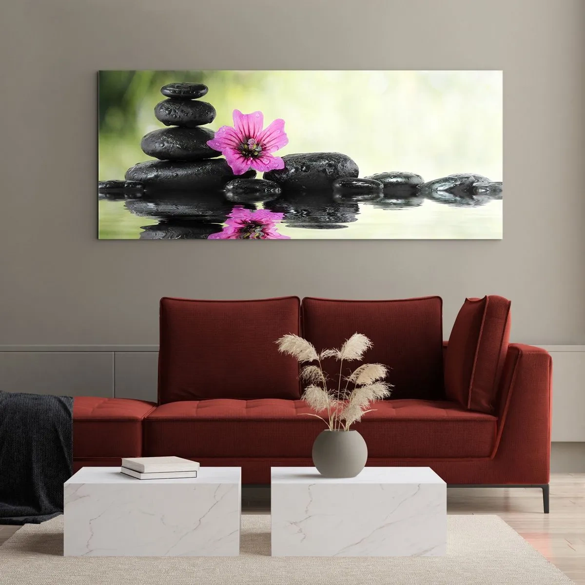 Tablou pe sticlă - Timp pentru suflet - 90x30 cm
