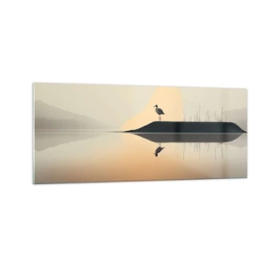 Tablou pe sticlă - Domn pe lac - 100x40 cm